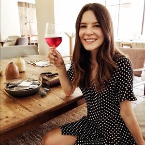 Zara Polka Dot Dress with Ruffles